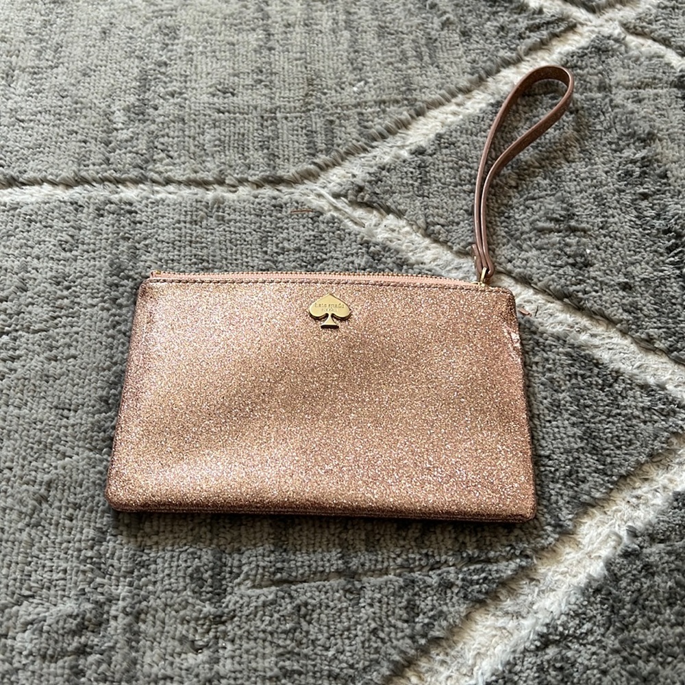 Kate Spade wristlet light pink and sparkly